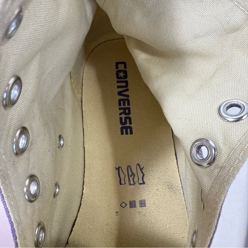 Converse size 6.5 Lavender High-Top Sneakers - Picture 9 of 9